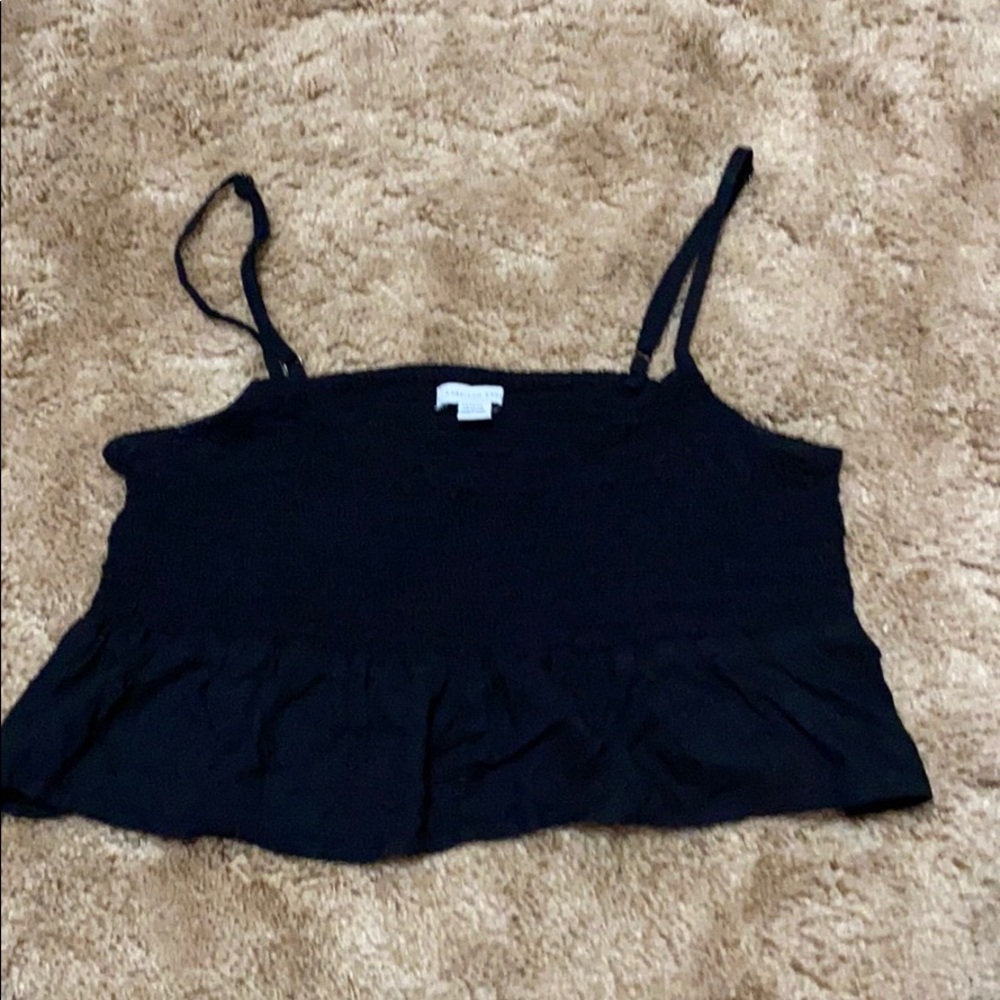 Basic black crop top